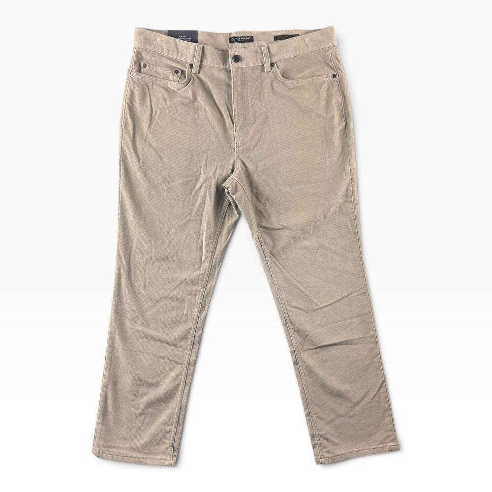 Banana Republic Traveler Corduroy Pants Mens 35x30 Slim Fit NWT Stretch Khaki